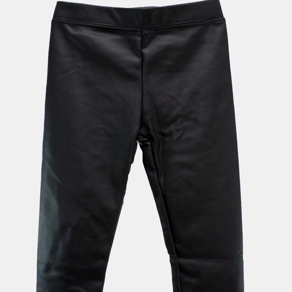 Frenchie Mini Couture Black Leather Look Leggings